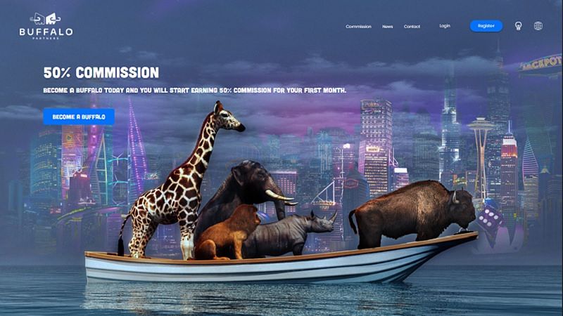 Buffalo Partners website & screenshot with commission plans