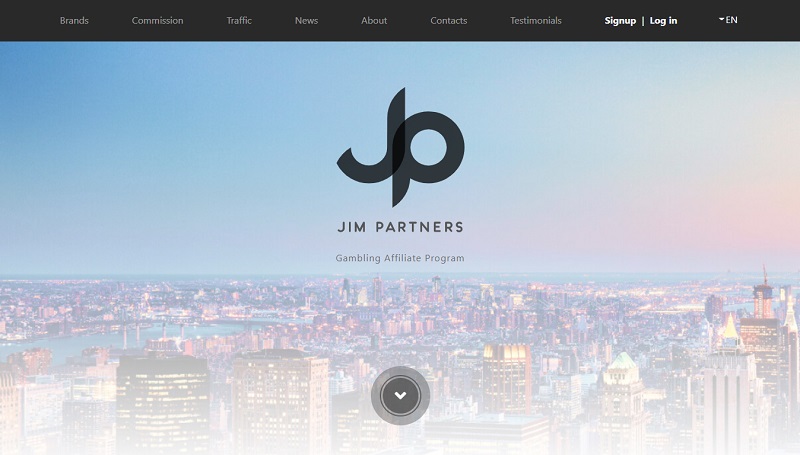Jim Partners website & screenshot with commission plans