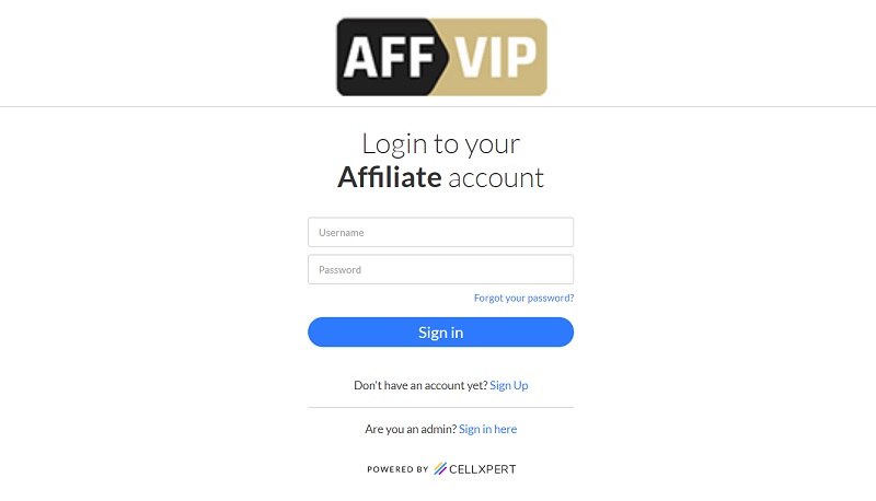 AffVIP Affiliates website & screenshot