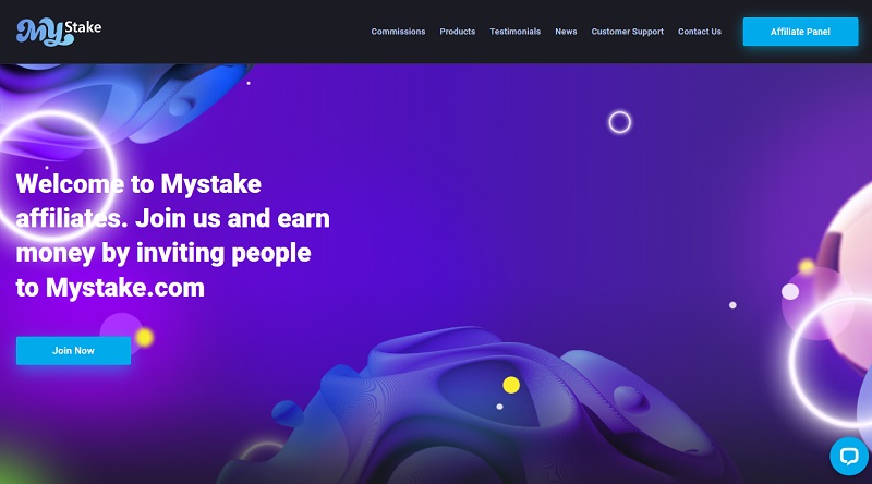 MyStake Affiliates website & screenshot