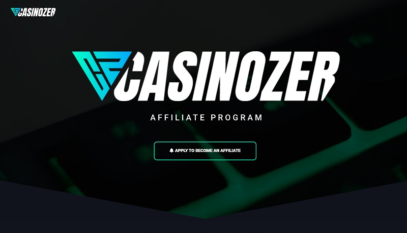 Casinozer Affiliate Program website & screenshot with commission plans