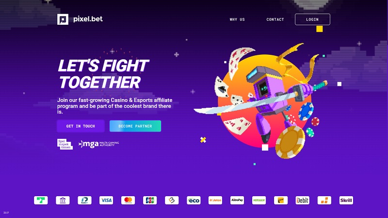 Pixel.bet Affiliates website & screenshot with commission plans