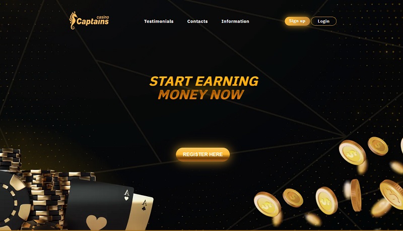 Captains Bet Partners website & screenshot with commission plans