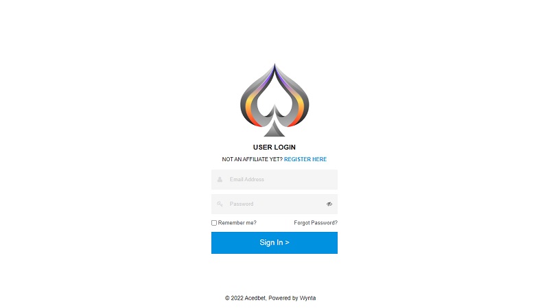 Acedbet Affiliates website & screenshot with commission plans