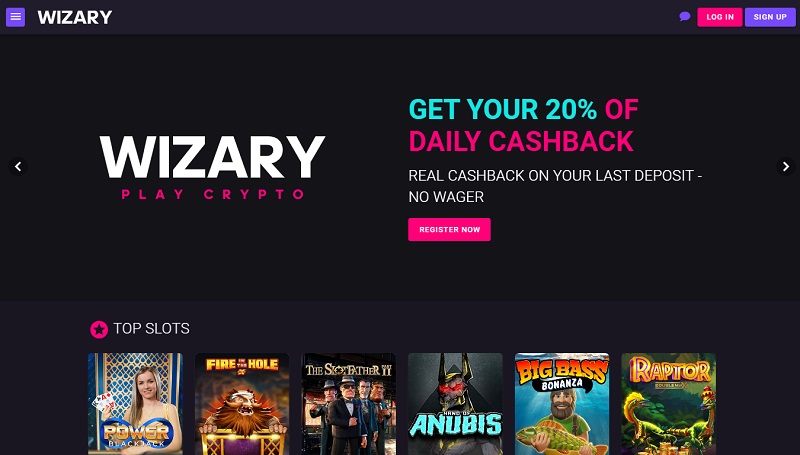 Wizary Affiliates website & screenshot