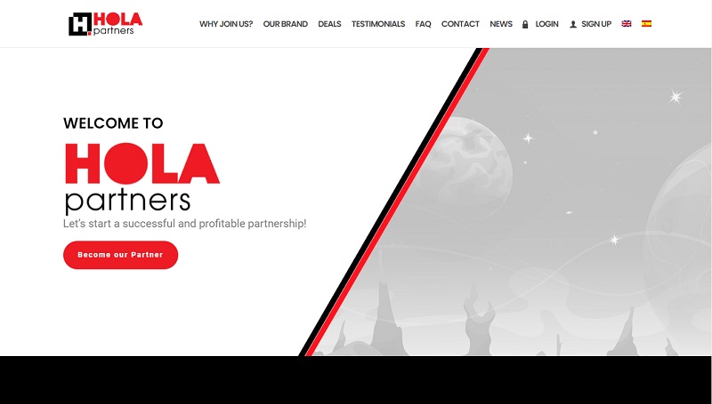 HolaPartners website & screenshot