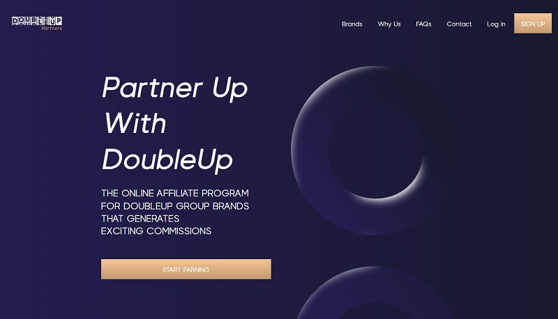 Doubleup Partners website & screenshot with commission plans