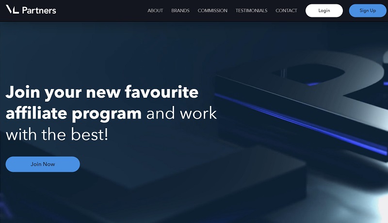 VL Partners website & screenshot with commission plans