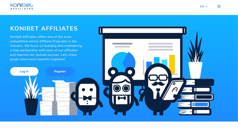 Konibet Affiliates website & screenshot