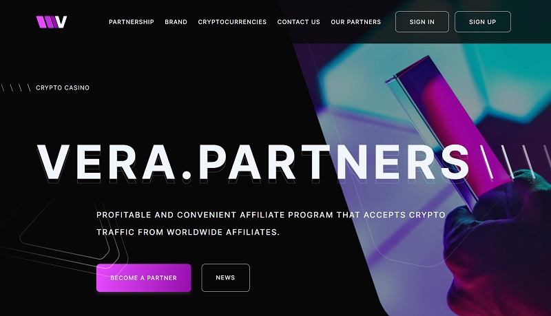 Vera Partners website & screenshot with commission plans