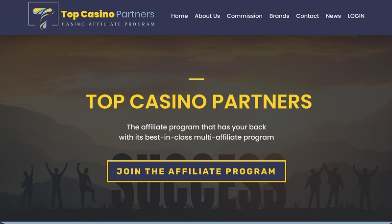 Top Casino Partners website & screenshot