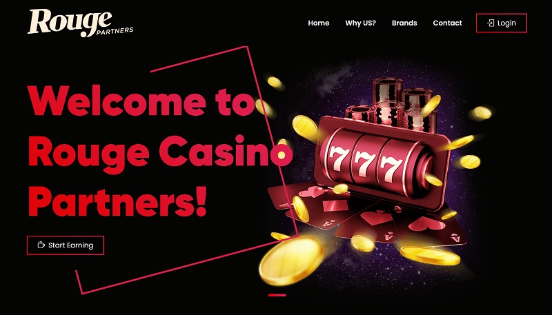 Rouge Casino Partners website & screenshot