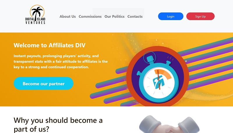 Affiliates DIV website & screenshot