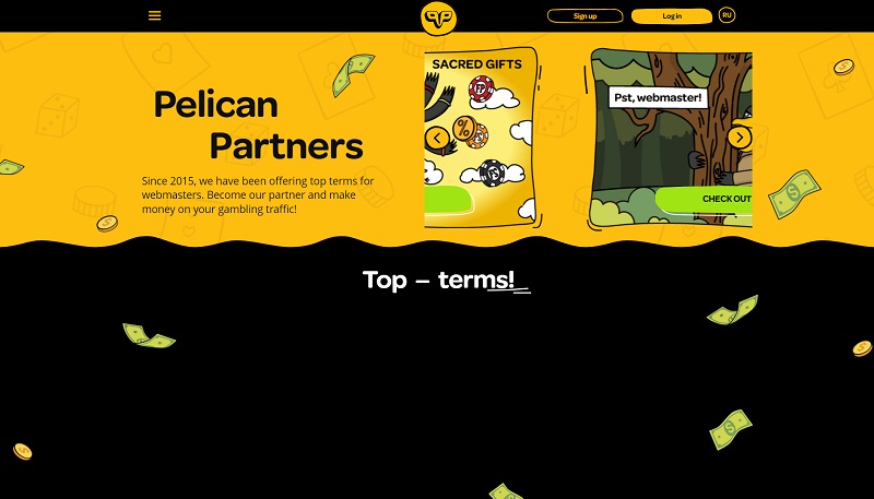 Pelican Partners website & screenshot with commission plans