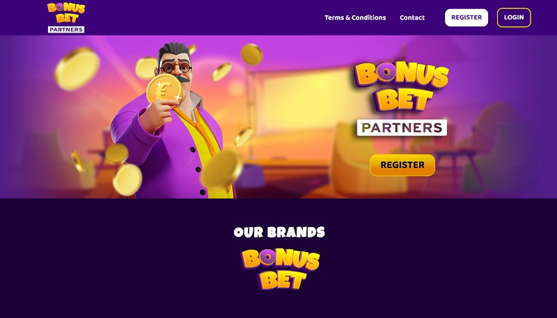 BonusBet Partners website & screenshot with commission plans