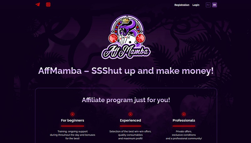 AffMamba website & screenshot with commission plans