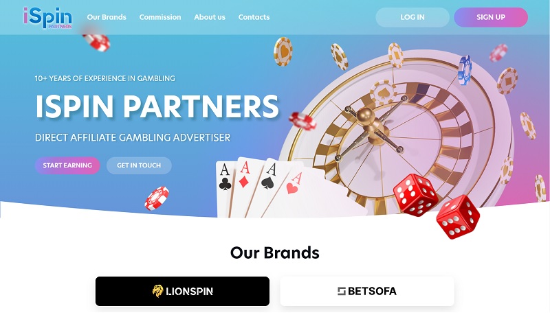 iSpin Partners website & screenshot with commission plans