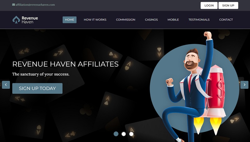 Revenue Haven website & screenshot with commission plans