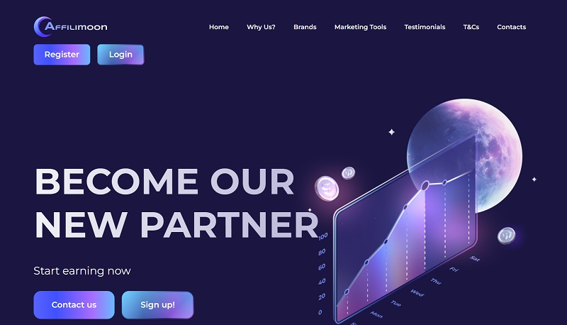 Affilimoon website & screenshot