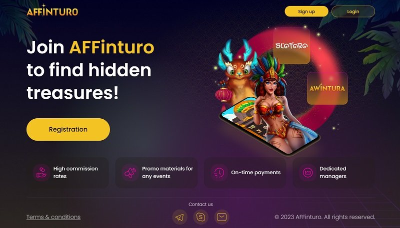 Affinturo website & screenshot
