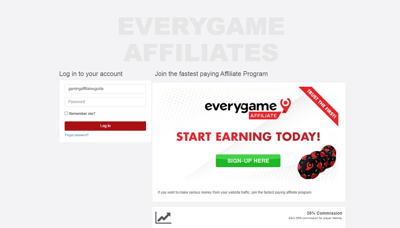 Intertops Affiliates website & screenshot with commission plans