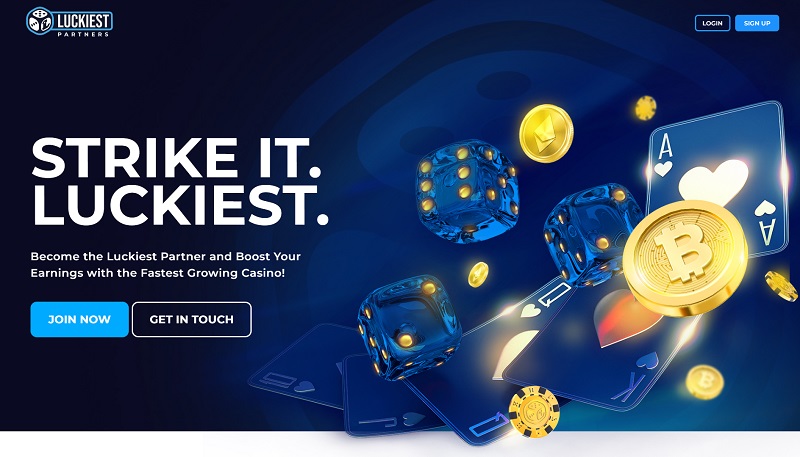 Luckiest Partners website & screenshot