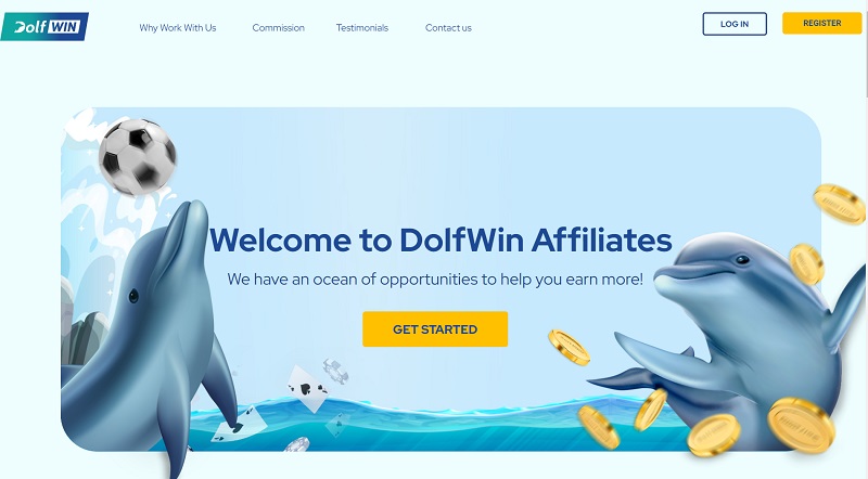 Dolfwin Affiliates website & screenshot
