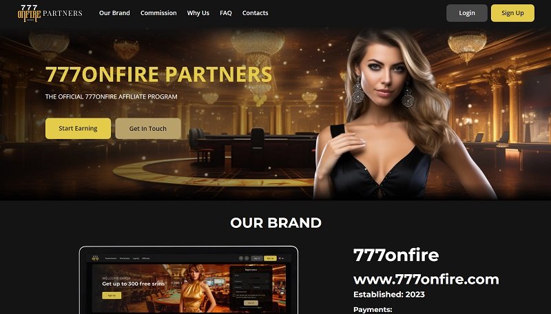 777onFire Partners website & screenshot
