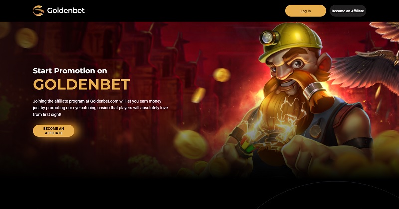 Goldenbet Affiliates website & screenshot