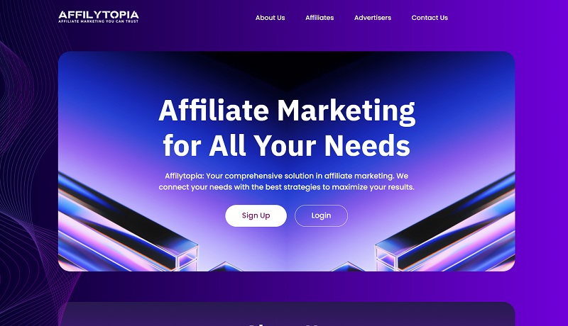 Affilytopia website & screenshot