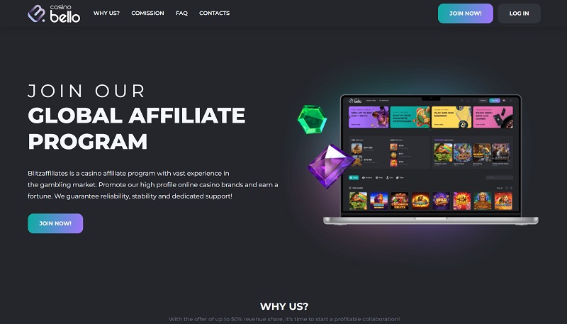 Blitz Affiliates website & screenshot