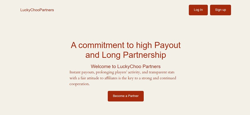 LuckyChoo Partners website & screenshot