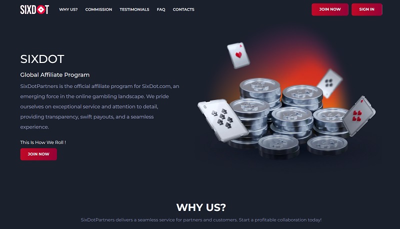 SixDot Partners website & screenshot