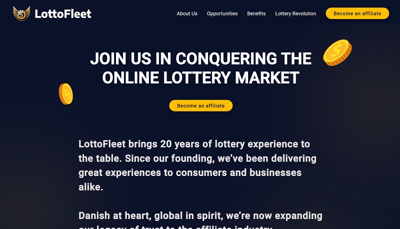 LottoFleet website & screenshot