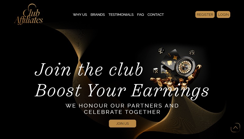 Club Affiliates website & screenshot