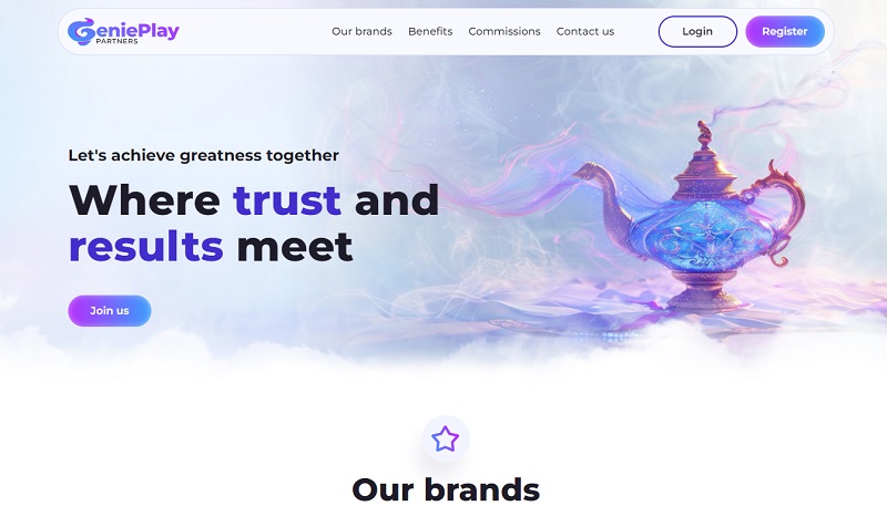 GeniePlay Partners website & screenshot