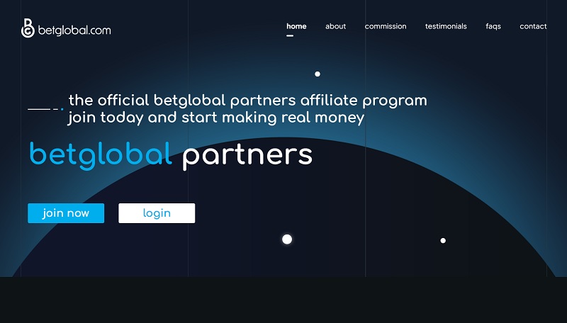 Betglobal Partners website & screenshot