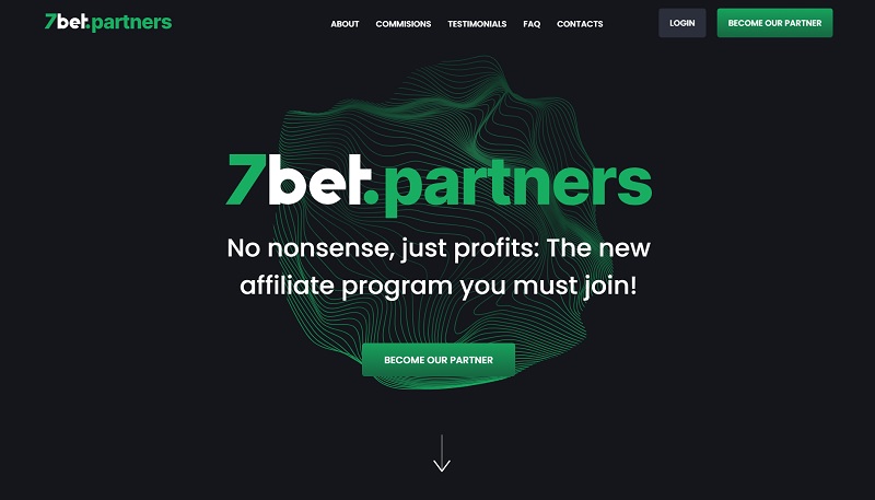 7Bet Partners website & screenshot