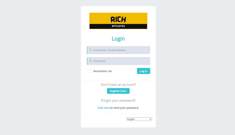 Rich Affiliates website & screenshot