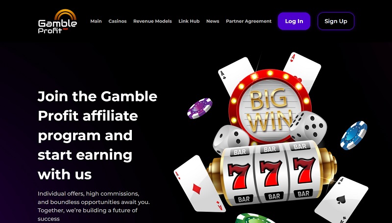 Gamble Profit Affiliates website & screenshot