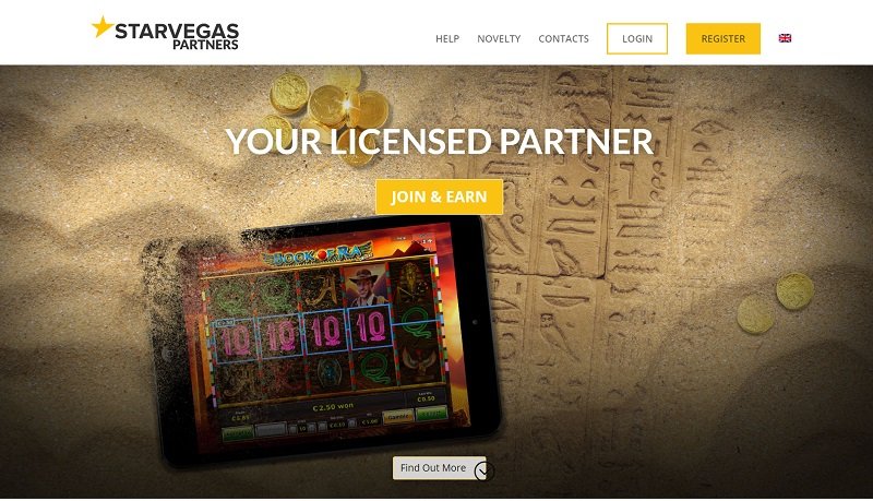 StarVegas Partners website & screenshot