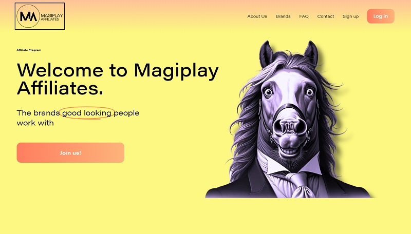 Magiplay Affiliates website & screenshot