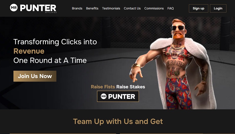 MrPunter Affiliates website & screenshot