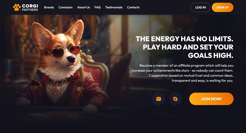 Corgi Partners website & screenshot