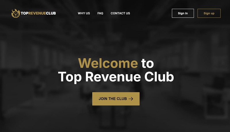 Top Revenue Club website & screenshot