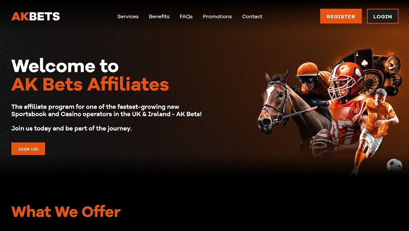 AK Bets Affiliates website & screenshot