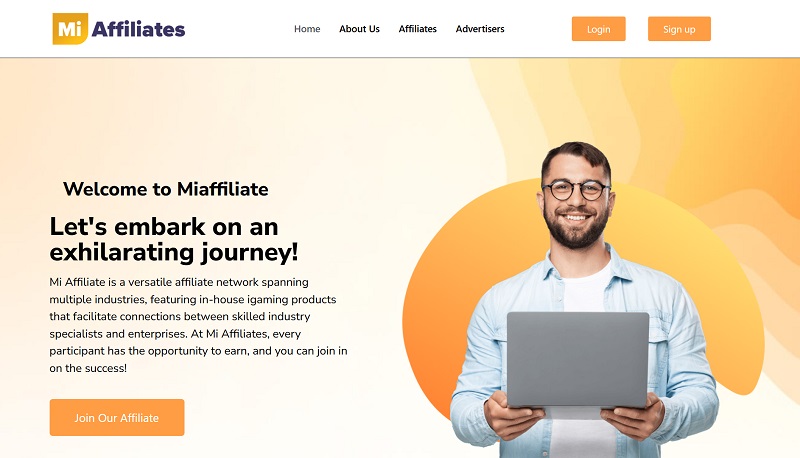 Mi Affiliates website & screenshot