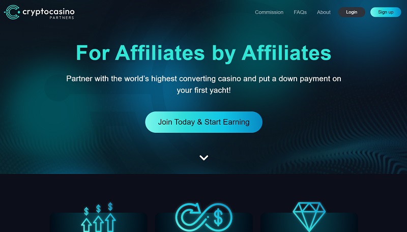 CryptoCasino Partners website & screenshot