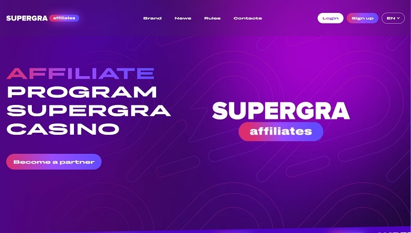 Supergra Affiliates website & screenshot