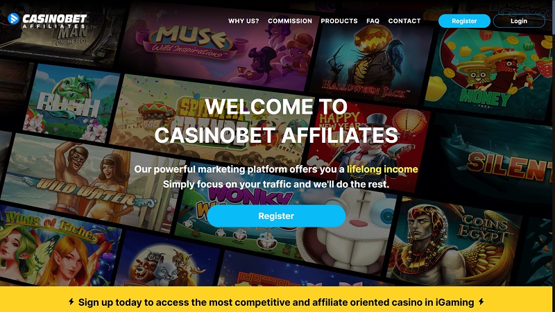 Casinobet Affiliates website & screenshot